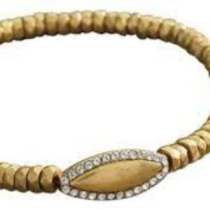 New! Silpada K&R Navette Stretch Brass Bracelet